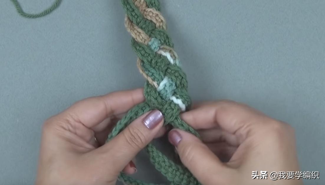 护腕绞花无指手套钩法_健身护腕手套_中粗羊毛线钩针教程