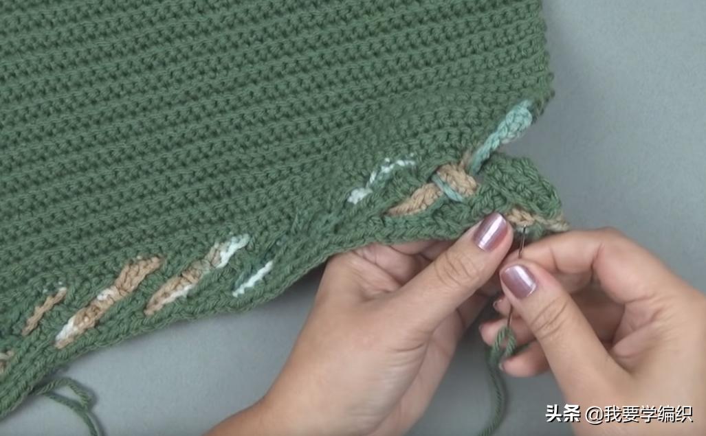 护腕绞花无指手套钩法_健身护腕手套_中粗羊毛线钩针教程