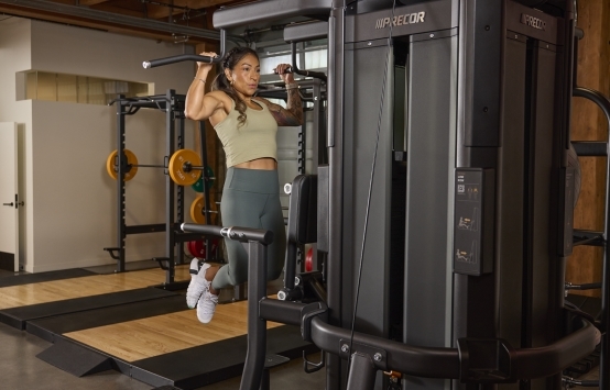 健身房高端商用健身器材_五人站综合训练器安装_Precor必确Resolute™多站位多功能训练设备