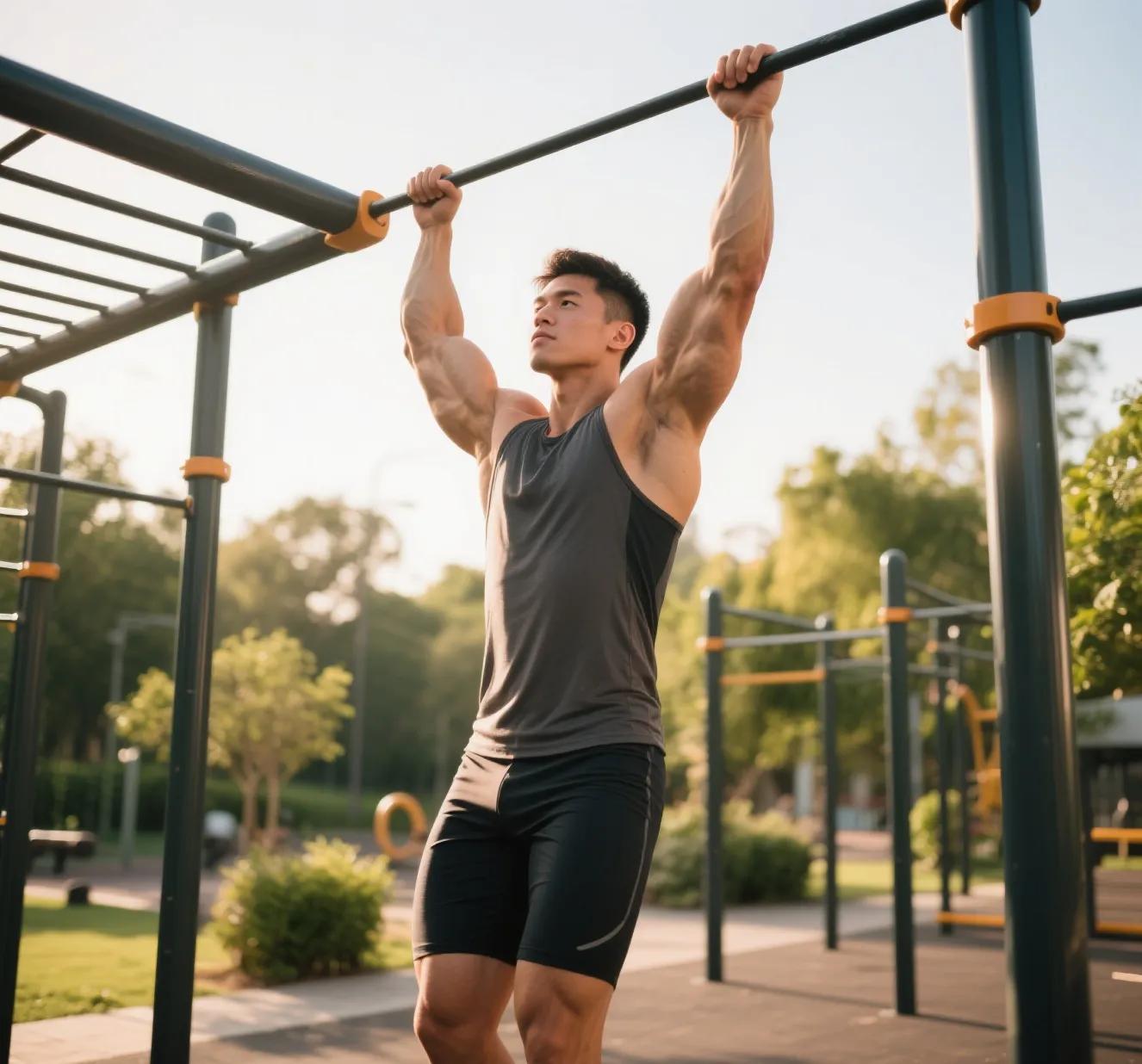 综合训练器 胸肌_双杠臂屈伸_杠铃划船