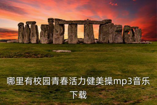 哪里有校园青春活力健美操mp3音乐下载