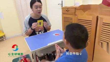 武汉自闭症儿童家庭干预康复课题:附条件指令-此课题可以锻炼孩子思维逻辑,语言理解能力,听觉专注力等-武汉心之初特殊教育学校ABA孤独症康复张老师