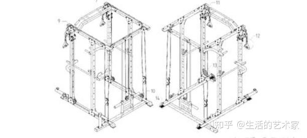 综合训练器_史密斯机 家用健身房训练器械 复合史密斯机